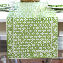 Load image into Gallery viewer, Table Runner, 14&quot;x92&quot;, Charlotte Green