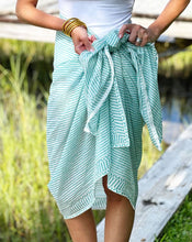 Load image into Gallery viewer, Positano Stripe Pareo in Sea Green