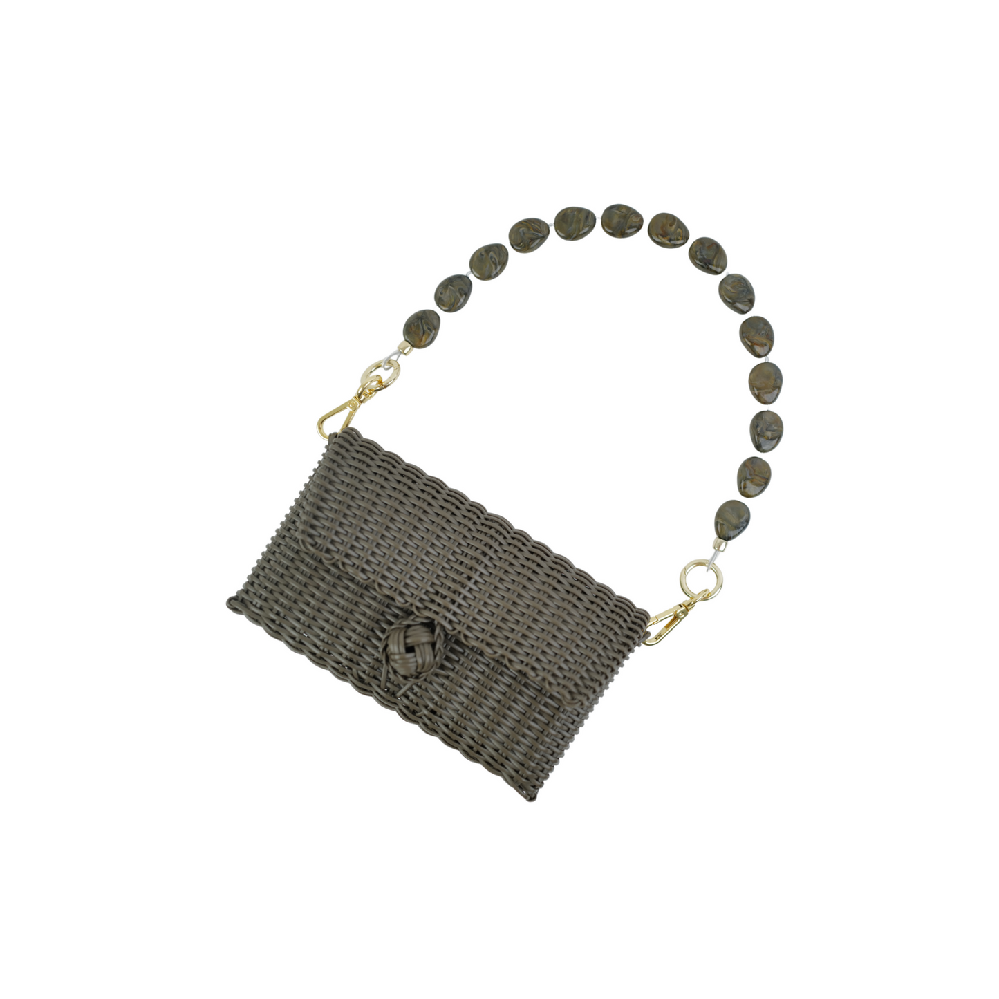 Pochette | Dark Chocolate, Umber Swirl River Stone