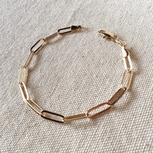 Load image into Gallery viewer, 18k Gold Filled Classic Paperclip Bracelet