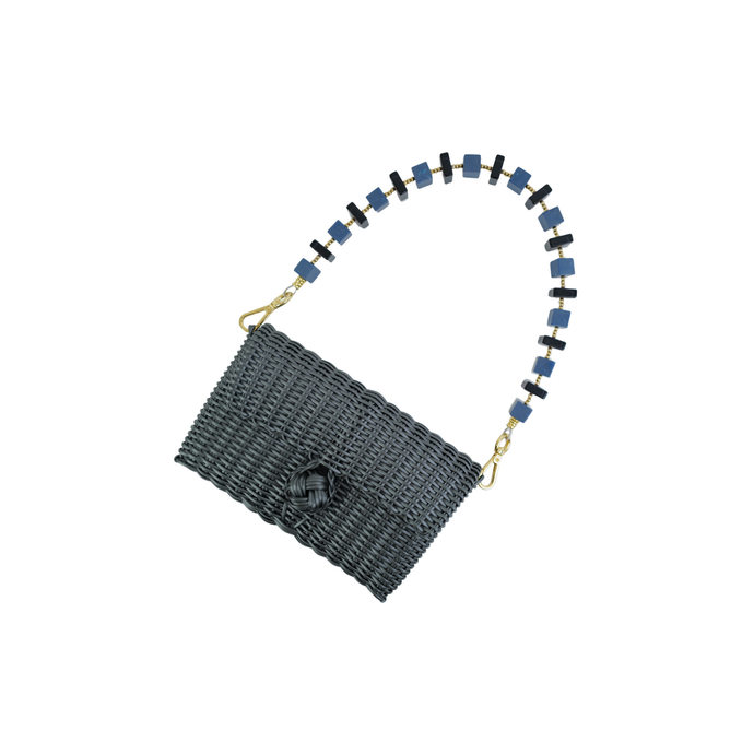 Pochette | Dark Grey, Indigo Marble Cubes