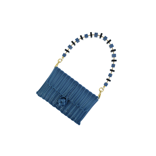 Pochette | Fog Blue, Indigo Marble Cubes