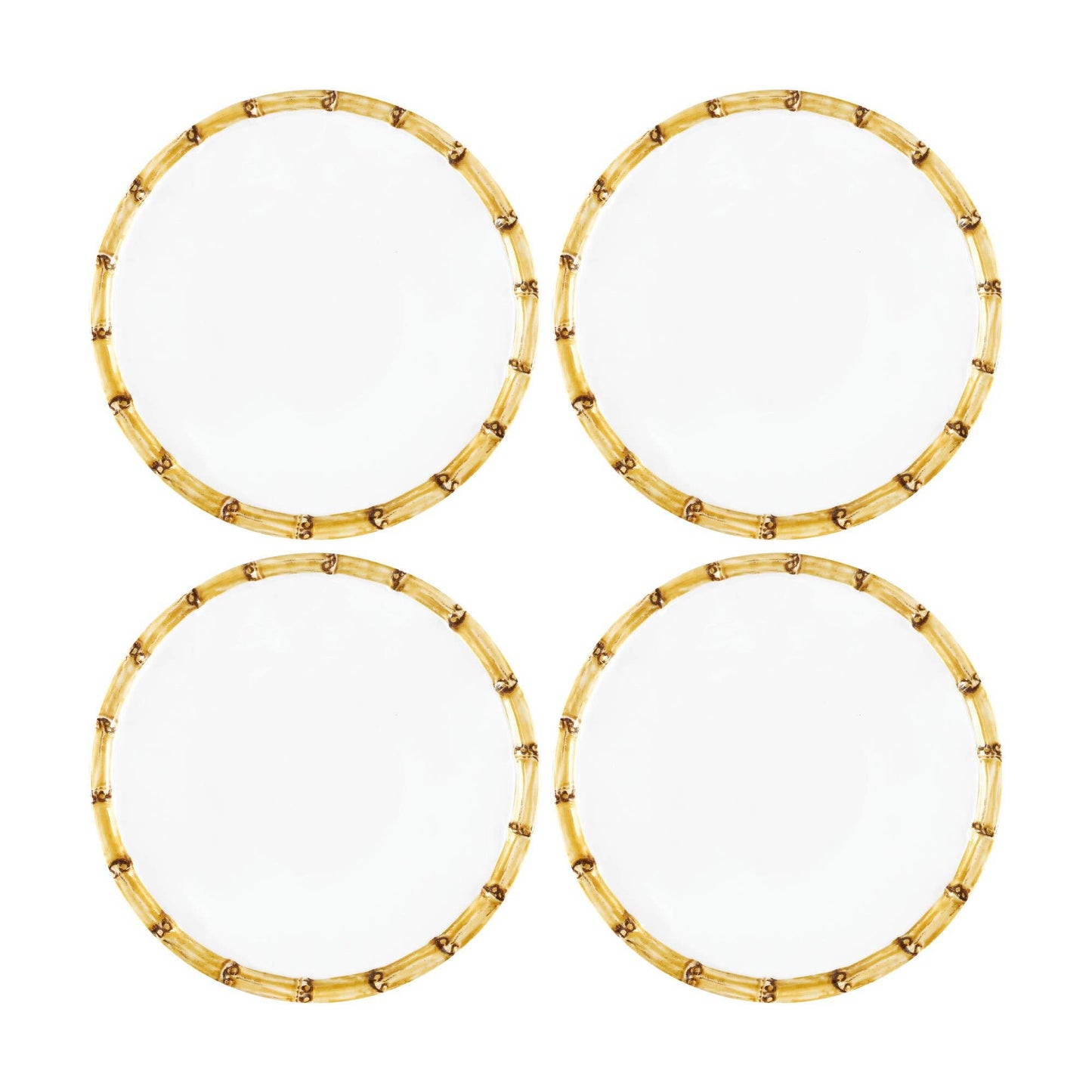 4-Piece Bamboo 6" Melamine Plate