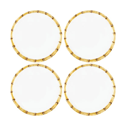 4-Piece Bamboo 6" Melamine Plate