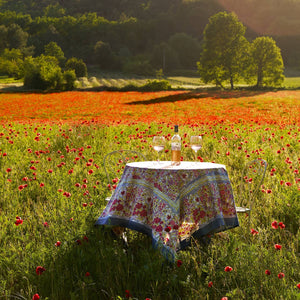 Jardin Red & Grey | French Tablecloths