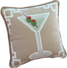 Load image into Gallery viewer, Dirty Martini Needlepoint Pillow