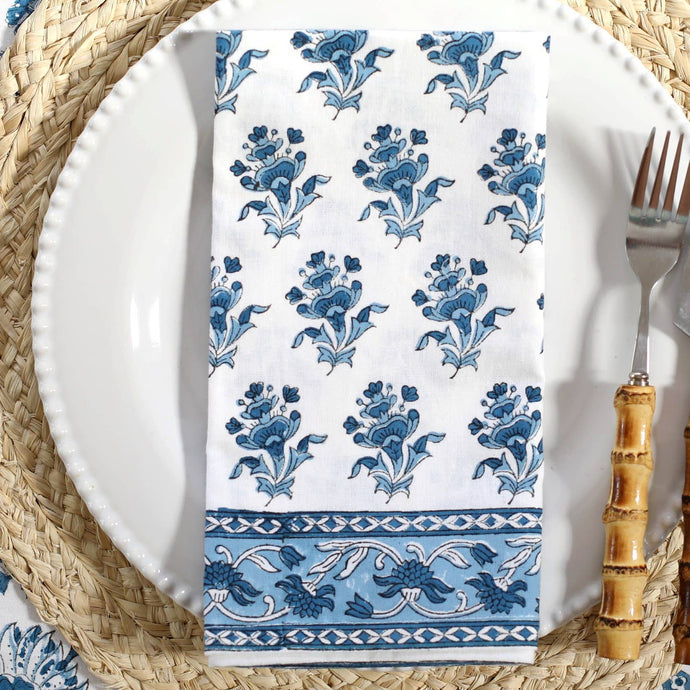 Napkin Gayatri Buti Blue, Set of 4