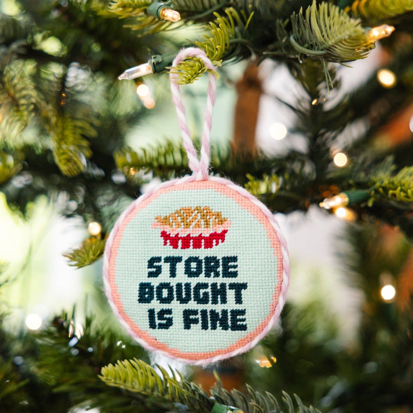 Needlepoint Ornament - Store Bought