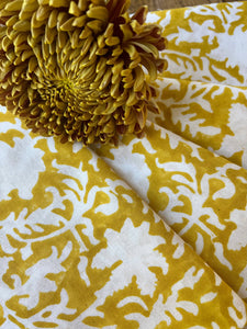 Pressed Florals in Marigold Yellow - Set of 4