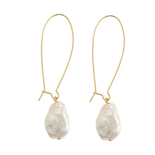 Load image into Gallery viewer, Natural Pearl Minimalist Threader Earrings