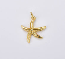 Load image into Gallery viewer, Tiny Mini Gold Filled Starfish Sea Charm Pendant CP1900