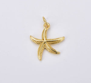 Tiny Mini Gold Filled Starfish Sea Charm Pendant CP1900