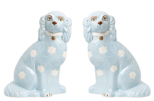 Pale Blue Staffordshire Dogs