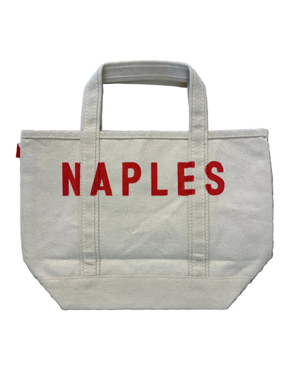 Small Hand-Painted Naples Tote, Coral