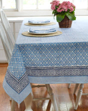 Load image into Gallery viewer, Tablecloth Seville Blue