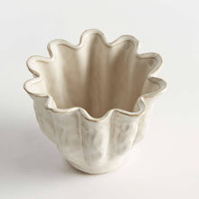 Load image into Gallery viewer, Lillian Pot SM - Antique White Ceramic Cachepot - Drain Hole