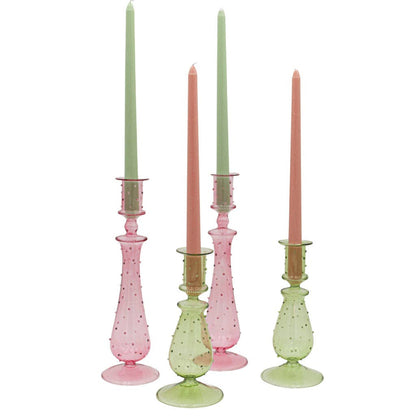 Extra Tall Pistachio Cream Taper Candle, 1 Case of 24 Packs (4 Candles per Pack)