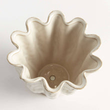 Load image into Gallery viewer, Lillian Pot SM - Antique White Ceramic Cachepot - Drain Hole