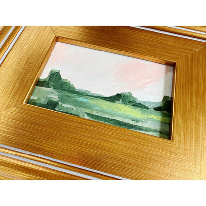 Pink Dreams, Original Landscape Painting on Canvas, Framed