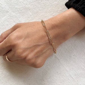 18k Gold Filled Classic Paperclip Bracelet