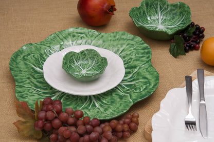 Cabbage Leaf Green Cereal Bowl Set 4