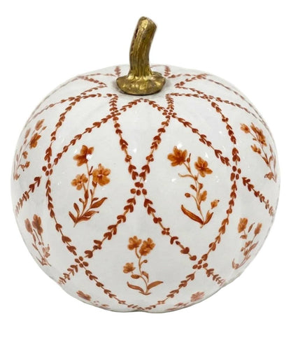 Rusty Red Garden Trellis Pumpkin