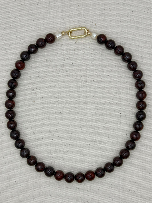 Gemstone Short Layering Necklace, Brecciated Jasper