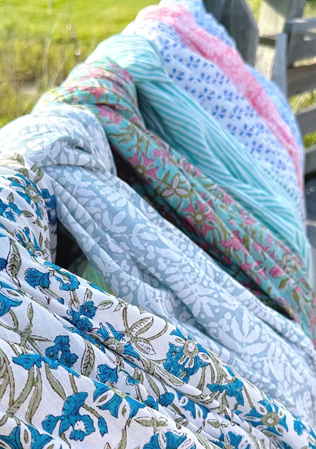 Pinwheel Pareo in Caribbean Blue