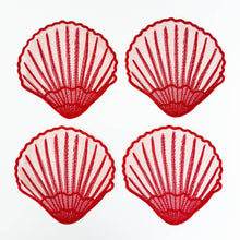 Load image into Gallery viewer, Sea Shell Cocktail Napkins, set of 4