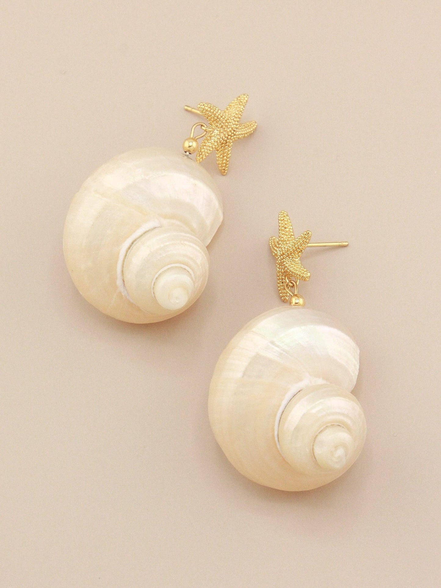 Jumbo Turbo Shell Pearl Earrings
