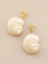 Load image into Gallery viewer, Jumbo Turbo Shell Pearl Earrings