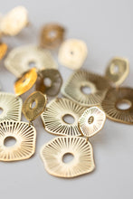 Load image into Gallery viewer, Gold Anemone Statement Earrings