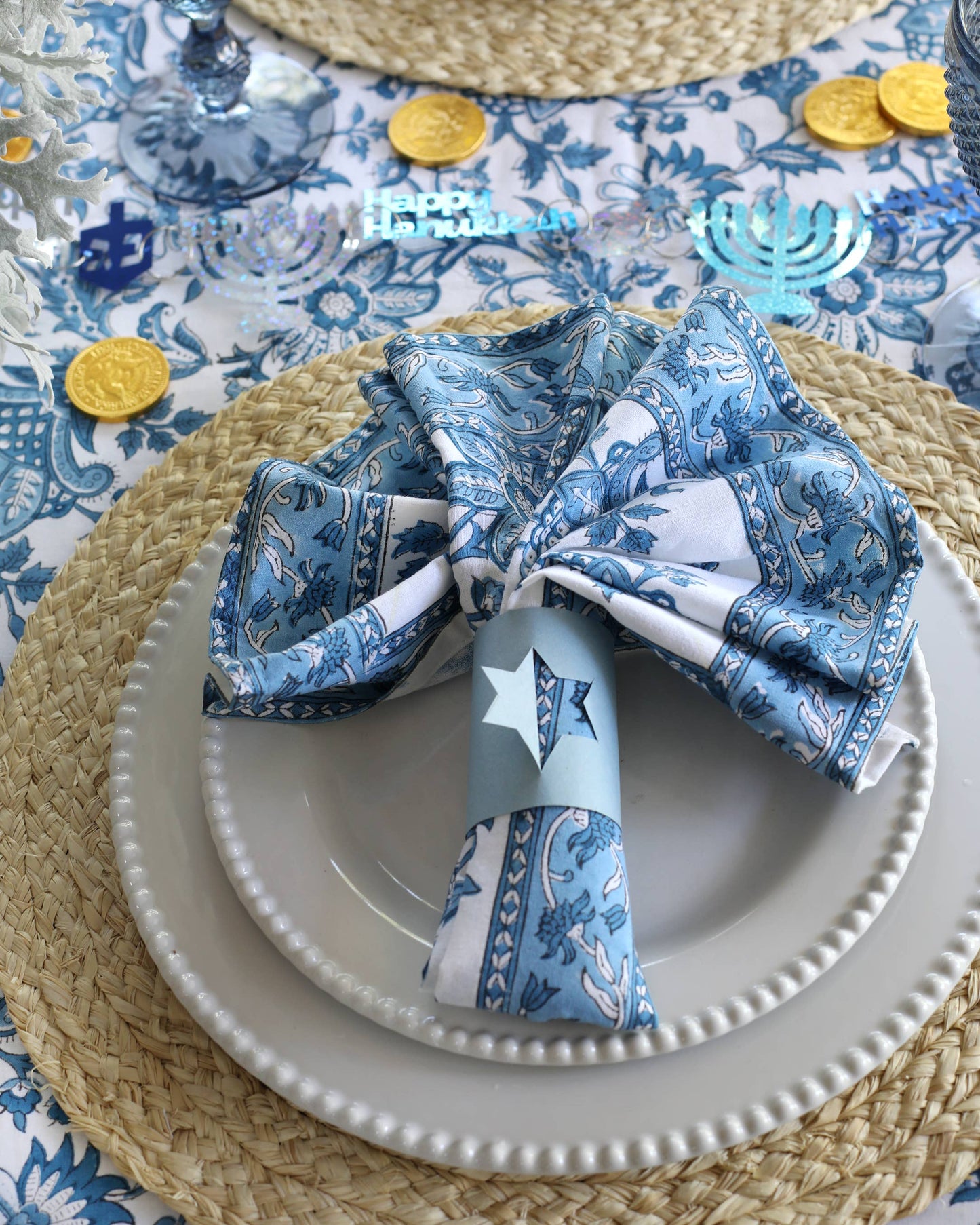 Napkin Gayatri Blue, Set of 4