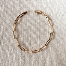 Load image into Gallery viewer, 18k Gold Filled Classic Paperclip Bracelet