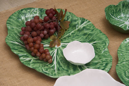 Cabbage Leaf Green Snack Bowl Set 4
