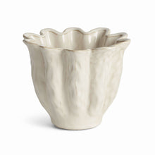 Load image into Gallery viewer, Lillian Pot SM - Antique White Ceramic Cachepot - Drain Hole