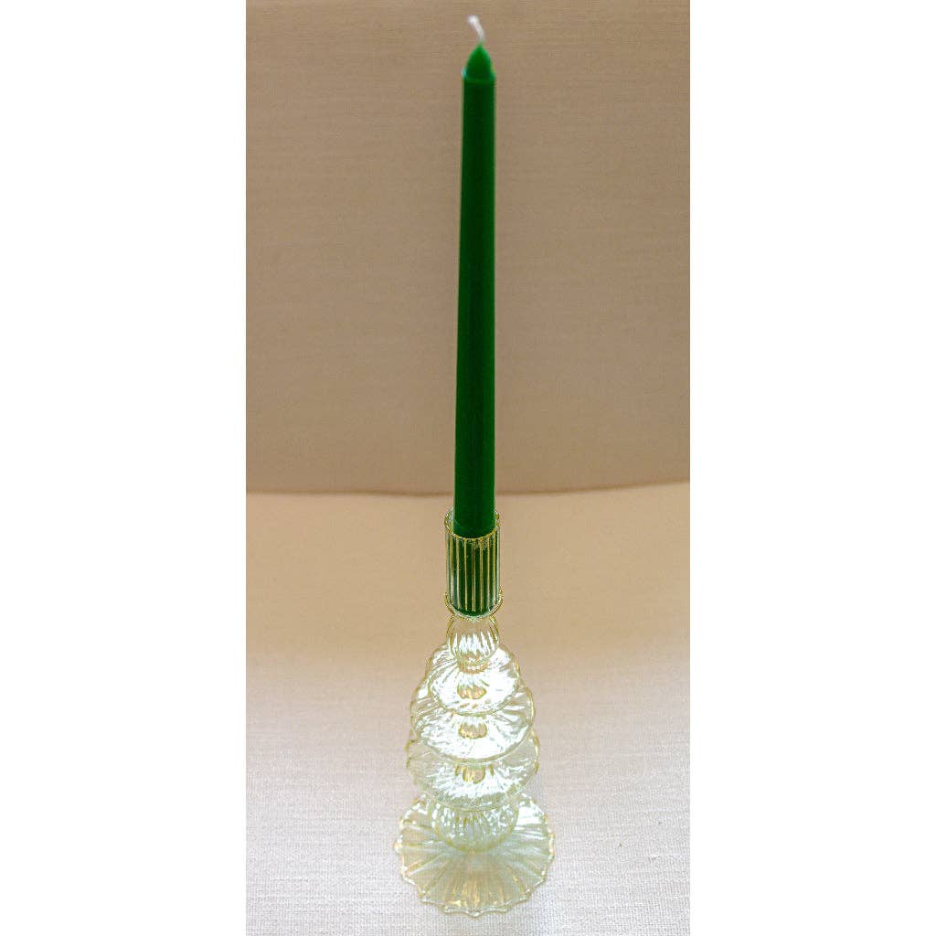 24 Extra Tall Pine Green Taper Candle - 6 Packs of 4