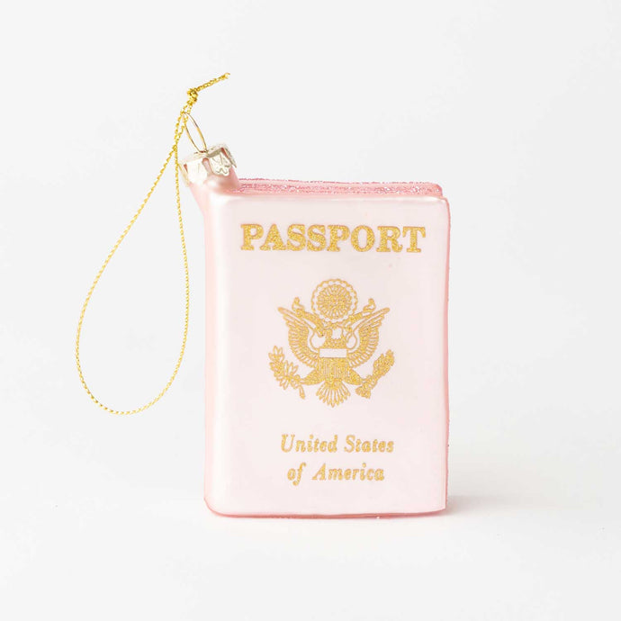 Passport Boxed Glass Ornament