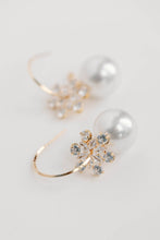 Load image into Gallery viewer, Snowflake Sparkler Holiday Statement Hoop Earrings