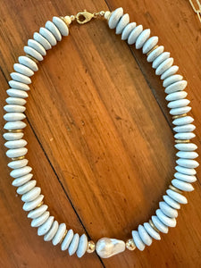Rhodes Collar Necklace with Pearl