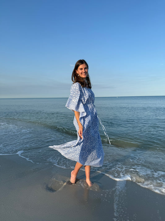 Blue Splash Caftan