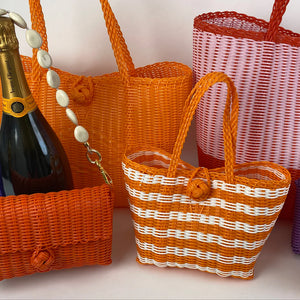 Berry Basket | Tangerine/White