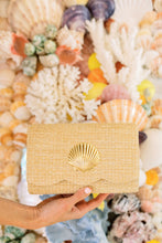 Load image into Gallery viewer, SCALLOPED RUBY STRAW CLUTCH - FLORIDA FRIENDS