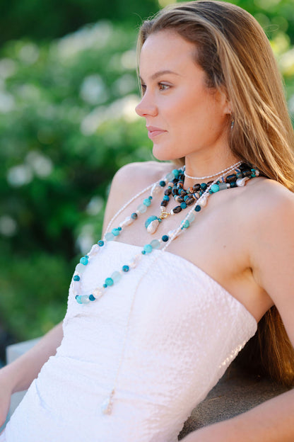 Tavira Pearl Wrap Lariat Necklace