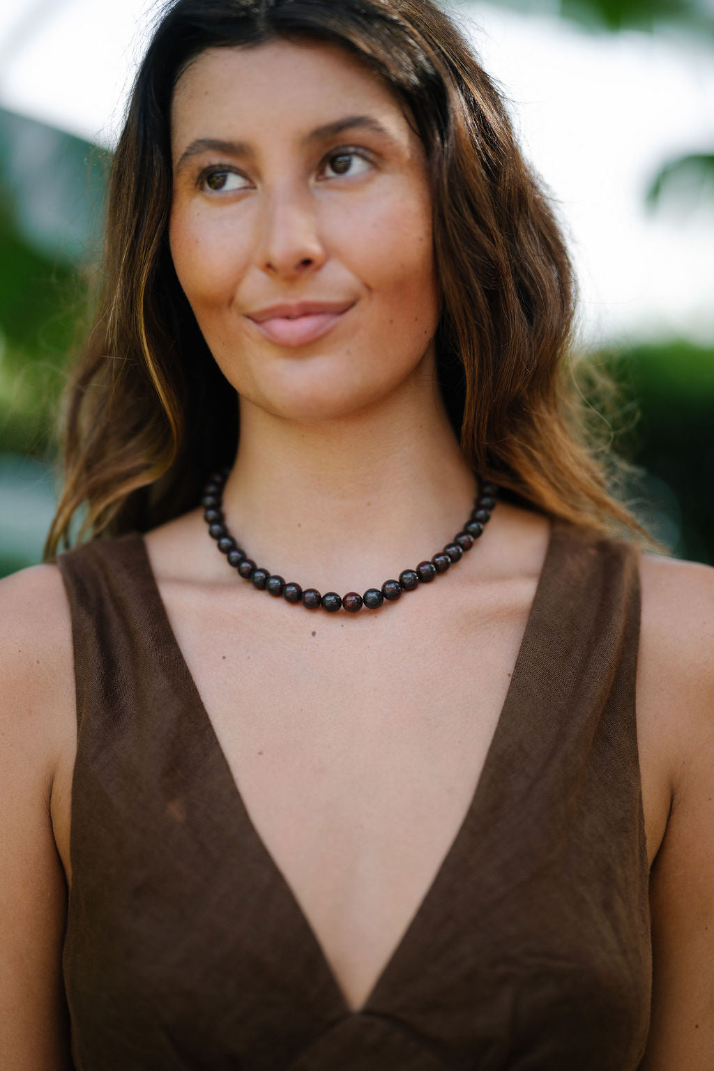 Gemstone Layering Necklace, Bracciated Jasper