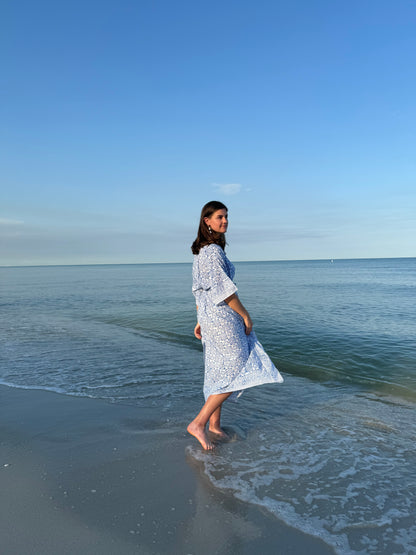 Blue Splash Caftan