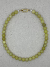 Load image into Gallery viewer, Gemstone Short Layering Necklace, Lemon Jade