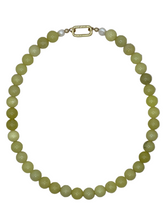 Load image into Gallery viewer, Gemstone Short Layering Necklace, Lemon Jade