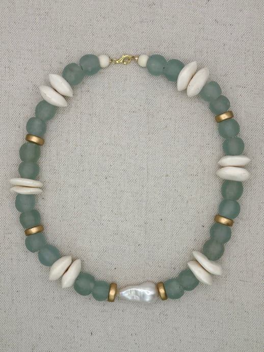 Kea Collar Necklace - Aqua