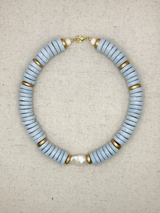 Porto Lagos Collar Necklace - Sky Blue